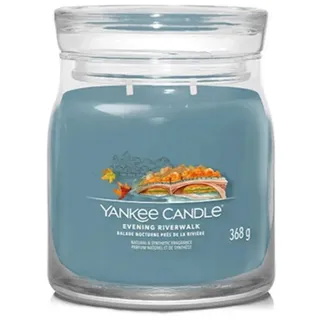 Yankee Candle Evening Riverwalk Duftkerze 368 g blau