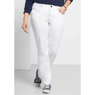 Sheego Stretch-Hose »Hose elastische Twill-Qualität«, elastische Twill-Qualität, weiß