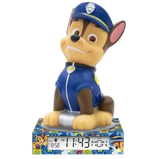 Paw Patrol 3d-lampe Mit Wecker Und Datum - Multicolor