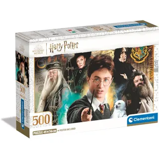 CLEMENTONI Harry Potter 500 Teile Erwachsene - Puzzle Erwachsene in 49 x 36 cm - Puzzle Erwachsene anspruchsvoll von Clementoni 35534