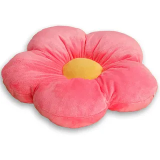 Butterfly Craze Daisy Lounge Flower Pillow - Large 35 Inches Cozy & Stylish Floor Cushion, Perfect Seating Solution for Teens & Kids, Machine Washable Aesthetic Decor, Plush Microfiber, Pink