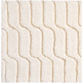 Grund Badteppich , Naturfarben , Textil , Wellen , rechteckig , 60x60 cm , Oeko-Tex® Standard 100 , rutschfest , Heimtextilien, Badtextilien, Badematten