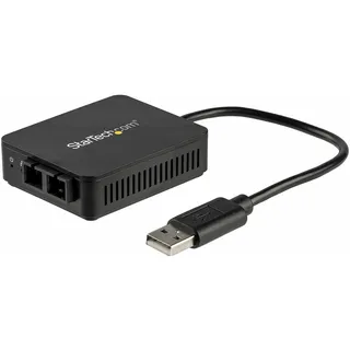 Startech USB 2.0 to Fiber Converter (USB), Netzwerkadapter, Schwarz