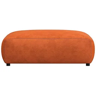 FLEXLUX Pouf »Lucera«, modern & anschmiegsam, Kaltschaum, Stahl-Wellenunterfederung FLEXLUX burned orange