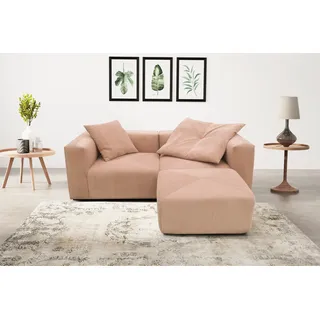 Home Affaire Ecksofa »Gerrid L-Form« Cord, Modulsofa, bestehend aus 2 Eckelementen + 1 Hocker,