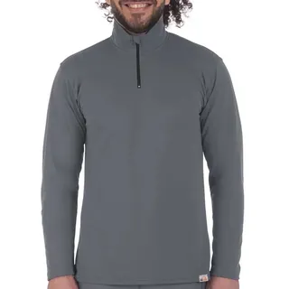 Iq-uv Uv Pro Zip Up Langarm-rash Guard - Ash - 3XL
