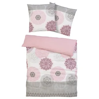 my home Bettwäsche »Tesso«, im orientalischen Design, PolyCotton, Linon und Biber (Flanell aus 100% Baumwolle), unterstützt die Initiative Cotton made in Africa, Made in Green zertifiziert, rosa