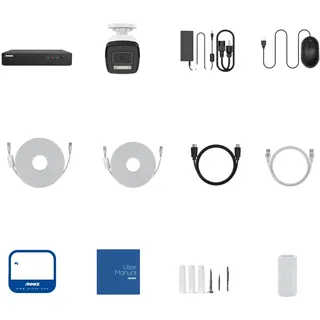 Videosicherheitsystem, 5MP Auflösung, Verbesserte Nachtsicht, mit 4 Stück Kameras, 1T
