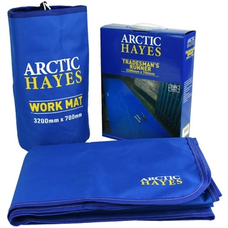 Arctic Hayes ARCWM4 Klempner-Arbeitsmatte, rutschfeste, wasserdichte und chemikalienbeständige Bodenschutzmatte (3200 x 700 mm), für den Innen- und Außenbereich geeignet