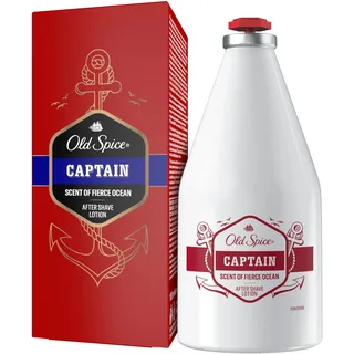 Old Spice Captain After Shave Lotion 100ml, Frischekick nach der Rasur, Duft in Parfümqualität, schnelltrocknend, für Gesicht und Hals
