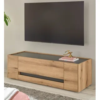 furn.design Lowboard Center (TV Unterschrank in Evoke Eiche mit grau, Breite 140 cm), mit viel Stauraum beige