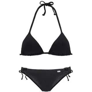 Buffalo Triangel-Bikini »Romance« mit modischer Struktur, schwarz,