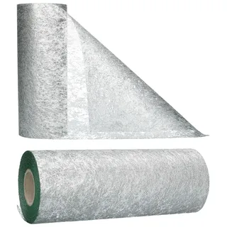 AmaCasa Tischläufer Silber (23 cm x 25 m) – Hochwertiges Vliesband für stilvolle Tischdekoration bei Hochzeiten, Geburtstagen & besonderen Anlässen