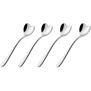 Alessi "Il Caffe" 4 Stück Zuckerlöffel, Silber, 9 x 13.5 x 13.5 cm