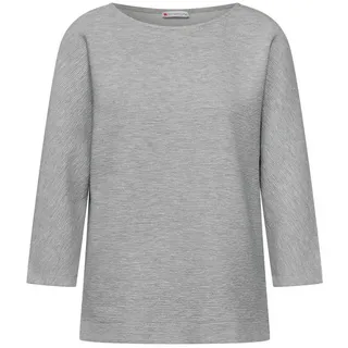 STREET ONE Damen A322366 Shirt mit feiner Struktur,Grau, 40