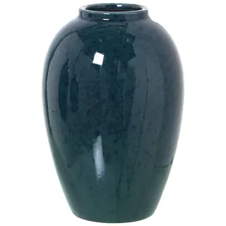 Alexandra House Living Vase, Dunkelgrün, Keramik, 14 x 15 x 18 cm