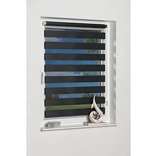 K-HOME Doppelrollo Andorra 120 x 150 cm grau