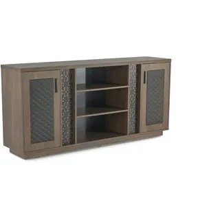 Aktenschrank Sideboard Braun Schwarz Modern Zweifarbig Modern Design - Braun, Schwarz