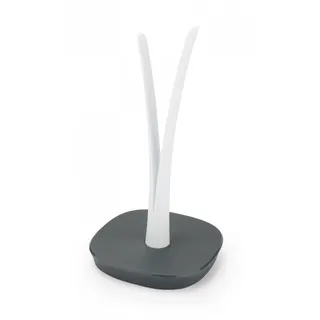 Vialli Design Küchenrollenhalter Modern, Livio Kollektion, Küche Arbeitsplatte Stehend Papierrollenhalter, Weiß-Grau, Stander Organizer für Küchentücher, Kunstsoff, Originaldesign