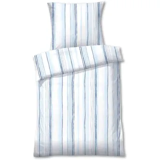 Dyckhoff Lola Gestreift Blau 135 x 200 cm + 2 x 80 x 80 cm