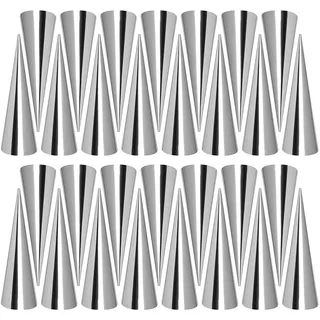 Cannoli Röhrchen, FantasyDay 30 Stück Schillerlockenform aus Edelstahl Schaumrollen Hörnchen Sahnerollen Schaumrollenformen - Kuchen Spritztüllen Spirale Horn Backform Backzubehör