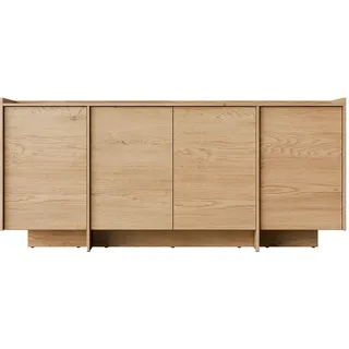 Mirjan24 Kommode Japandi K4D 200 x 90 x 38 cm Eiche Cremona / Braun