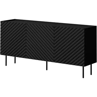 Mirjan24 Sideboard Lucca 166 x 80 x 40 cm Schwarz