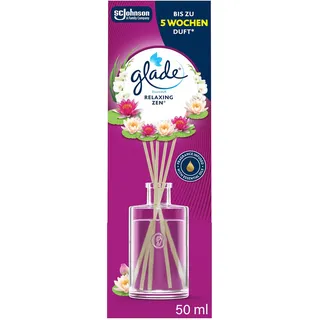 Glade Raumduft Duftstäbchen, Für Zuhause und das Badezimmer, Mit natürlichen Ölen, Relaxing Zen, Hält 5 Wochen, 50 ml