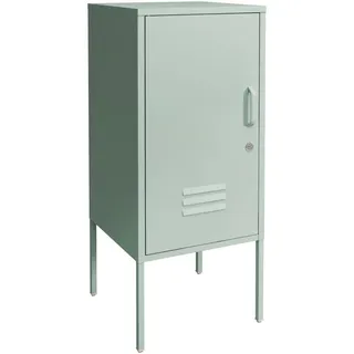 [en.casa] Nachttisch Hausjärvi , Mintgrün , Metall , 35x82x35 cm , Schlafzimmer, Nachtkästchen