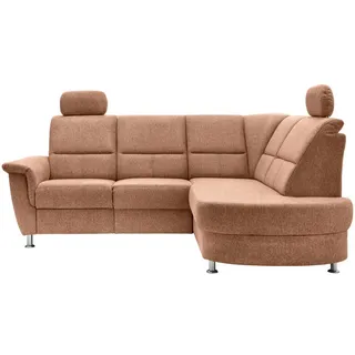 Livetastic Ecksofa , Koralle , Textil , Uni , Ottomane rechts, L-Form , 231x184 cm , Relaxfunktion, Rücken echt, USB-Anschluss, Herz-Waage-Funktion, USB-C-Anschluss , Wohnzimmer, Sofas & Couches, Wohnlandschaften, Ecksofas