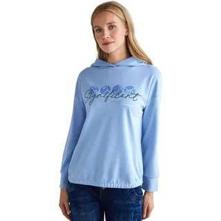 STREET ONE Damen A319147 Kapuzenshirt, Bay Blue, 38