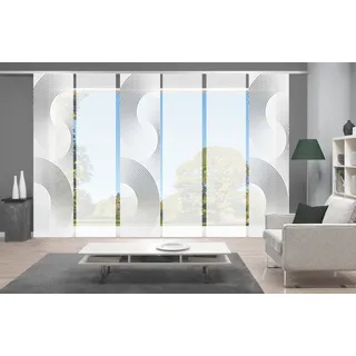 Vision Schiebegardine »BEXON« Paneelwagen 6 Stk. tlg. SET,SCHIEBEVORHANG,BAMBUS,DIGITALDRUCK, grau