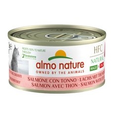 12x70g Somon și ton HFC Natural Made in Italy Almo Nature Hrană pisici