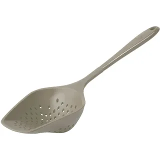 Seihschaufel taupe Silikon-Edelstahl 34,2 cm, oberflächenschonend, spülmaschinengeeignet - Taupe