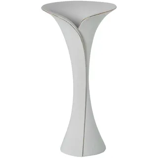 Bodenvase aus Keramik in Weiß und Gold, Sandfarben, 70 x 26 x 36 cm