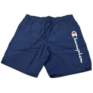 Champion Herren Legacy Icons Beachshorts-Crinkle Taslon Contrast Logo Bermuda Badehose, Marineblau, Small