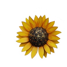 Petra's Bastel News Bastelset für 2 Sonnenblumen (mittel) bestehend aus 48 Blütenblätter, 2 Styroporkugeln, 4 Filzblätter und 1 Bastelkleber, Holz, Natur, 32 x 22 x 11 cm