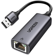 UGREEN USB LAN Adapter 3.0 1000 Mbps Ethernet Adapter USB auf RJ45 Gigabit Netzwerkadapter auf USB Aluminium kompatibel mit Switch,Mi Box,Laptop unter Win 11/10/ 8.1/8, Mac OS, Linux.(Schwarz,10cm)
