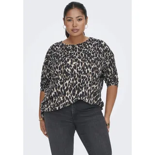 ONLY CARMAKOMA 3/4-Arm-Shirt »CARALBA 3/4 Top, braun