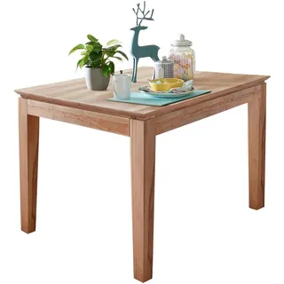 Livetastic Esstisch , Braun , Holz , Kernbuche , massiv , rechteckig , konisch, eckig , 80x75x120 cm , ausziehbar , Holzmöbel, Holztische, Esstische Holz, Massivholztische