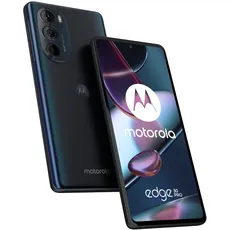 Motorola Mobility Moto Edge30 pro Smartphone (6,7'-FHD+-Display, 50-MP-Kamera, 12/256 GB, 4800 mAh, Android 12), Cosmos Blue, inkl. Schutzcover + KFZ-Adapter [Exklusiv bei Amazon]