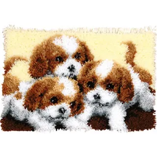 YOOTOM knüpfteppich zum selber knüpfen,Hund Teppich Knüpf-Sets | 50x38cm vorgedruckte Teppich Rug Making Kits,DIY-Häkeln All-in-One Wand hängende Wandteppich für Erwachsene Kinder