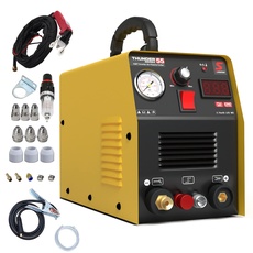 SUSEMSE Plasmaschneider mit Pilotzündung, CUT55A Pilot IGBT Inverter Plasma Cutter, 55 Amp Plasma Schneidemaschine - Berührungsloser Pilot CUT55T (DC, Schneidstrom 20-55A, Schneidleistung bis 12mm)