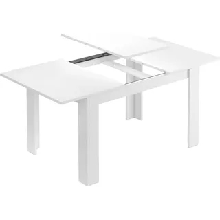 Ausziehbarer Tisch Dilici, Ausziehbare Konsole für Esszimmer, Ausziehbarer Küchentisch mit Verlängerung, 140/190x90h78 cm, Weiß - Weiß