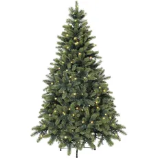 Creativ deco Künstlicher Weihnachtsbaum »Weihnachtsdeko, künstlicher Christbaum, Tannenbaum«, mit LED-Lichterkette, grün