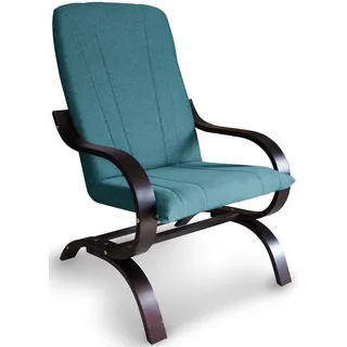 ANMIL FINKA VIGO Sessel in Türkis 65x76x100 cm – Fernsehsessel, Polstersessel, Relaxsessel mit T30-Schaum und Wenge-Gestell - Türkis