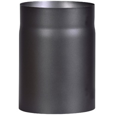 Bild R200/2 Ofenrohr aus 2 mm starken Stahl (Rauchrohr) in 200 mm Durchmesser, für Kaminöfen und Feuerstellen, Senotherm, schwarz, 250 mm lang