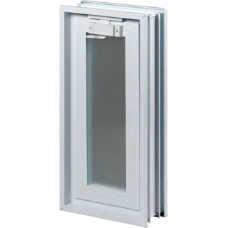 Lüftungsfenster mit Fliegengitter anstatt 2 Glasbausteine 19 cm x 19 cm x 8 cm