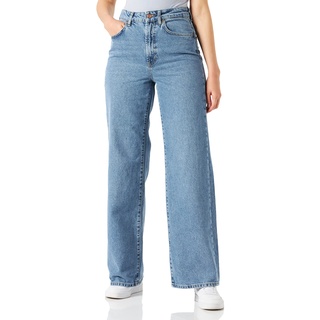 ONLY Damen Straight Leg Denim Jeans | High Waist Gerade Weite Hose | Wide Vintage Pants ONLHOPE, Farben:Blau, Größe:31W / 34L