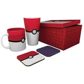 ABYstyle - POKEMON Gift Set Glass + Mug + 2 Coasters Pokéball - Geschenkset